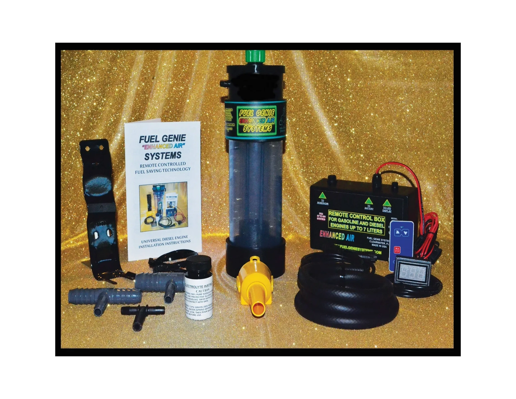 Fuel Genie Enhanced Air Systems kit — remote controlled fuel saving technology components
